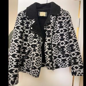 Forever 21 bomber jacket Sherpa lined
